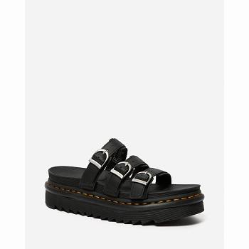 Dr Martens Blaire Kožené Slide - Cierne Sandale Damske, D299SK